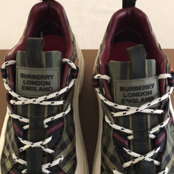 Burberry Military Green Low Top Sneakers - Picture 3 of 15